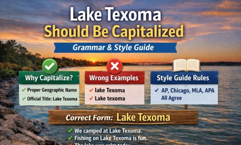 Lake Texoma Should Be Capitalized: A Complete Grammar, Writing, and Style Guide Lake Texoma Should Be Capitalized