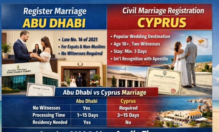 Register Marriage Abu Dhabi & Cyprus Civil Marriage Registration Cyprus – Complete 2026 Guide Register Marriage Abu Dhabi